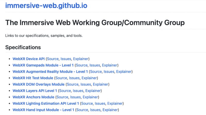 Immersive Web Standards cover art